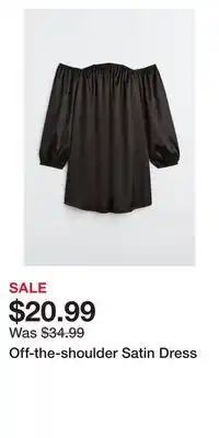 H&M Off-the-shoulder satin dress offer