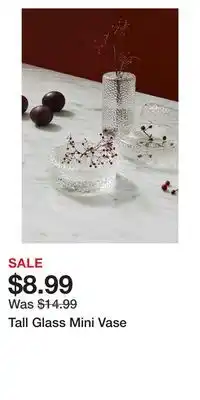 H&M Tall glass mini vase offer