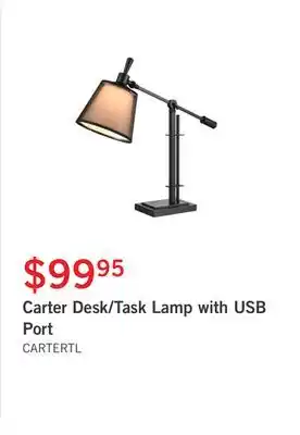 The Brick Carter desk/task lamp with usb port offer