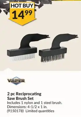 Princess Auto 2 pc reciprocating saw brush set offer