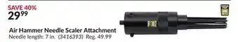 Princess Auto Air hammer needle scaler offer