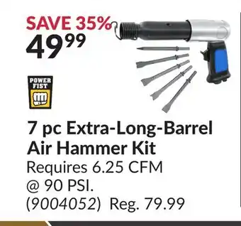 Princess Auto 7 pc extra-long-barrel air hammer kit offer