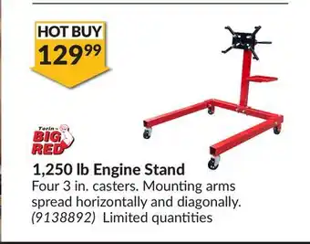 Princess Auto 1,250 lb engine stand offer