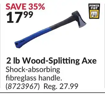 Princess Auto 2 lb wood-splitting axe offer