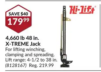 Princess Auto 48 in. x-treme jack offer