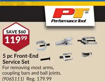 Princess Auto 5 pc front-end service set offer
