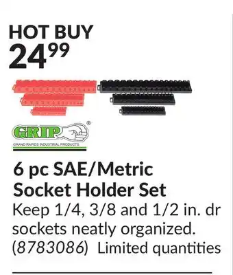 Princess Auto 6 pc sae/metric socket holder set offer