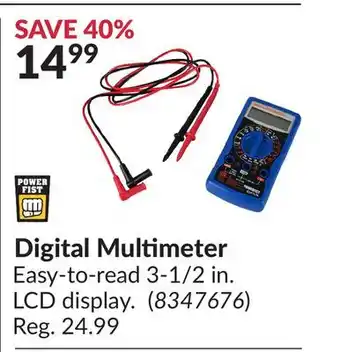 Princess Auto Digital multimeter offer