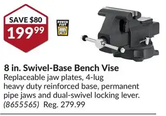 Princess Auto 8 in. swivel-base bench vise offer