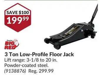 Princess Auto 3 ton low-profile floor jack offer