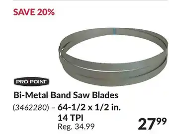 Princess Auto Bi-metal band saw blades offer
