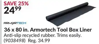 Princess Auto 36 x 80 in. armortech tool box liner offer