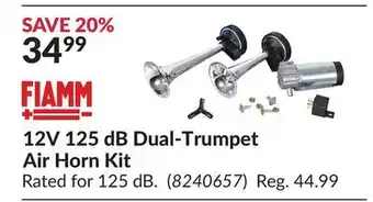 Princess Auto 12v 125 db dual-trumpet air horn kit offer