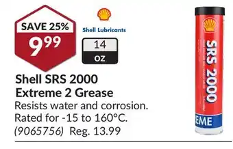 Princess Auto Shell srs 2000 extreme 2 grease offer