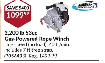 Princess Auto 2, 200 lb 53cc gas-powered rope winch offer
