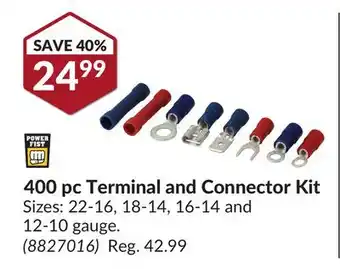 Princess Auto 400 pc terminal and connector kit offer