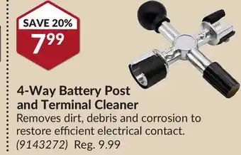 Princess Auto 4-way battery post a nd terminal cleaner offer