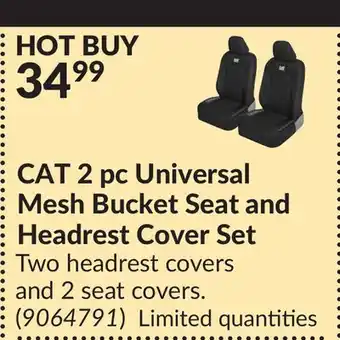 Princess Auto Cat 2 pc universal mesh bucket seat and headrest cover set offer