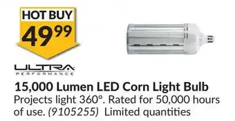 Princess Auto 15, 000 lumen led corn light bulb offer
