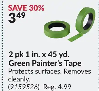 Princess Auto 2 1 in. x 45 yd. green painter's tape offer