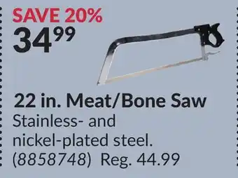 Princess Auto 22 in. meat/bone saw offer