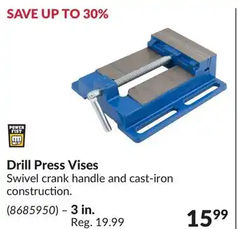 Princess Auto Drill press vises offer