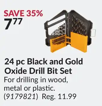 Princess Auto 24 pc black and gold oxide drill bit set offer