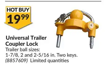 Princess Auto Universal trailer coupler lock offer