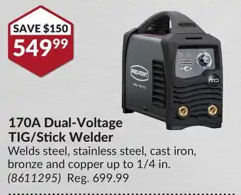 Princess Auto 170a dual-voltage tig/stick welder offer