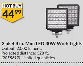 Princess Auto 2 pk 4.4 in. mini led 30w work lights offer