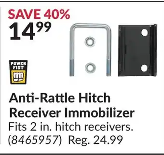 Princess Auto Anti-rattle hitch receiver immobilizer offer