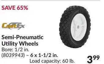 Princess Auto Semi-pneumatic utility wheels offer