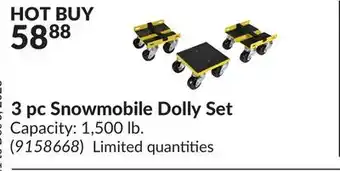 Princess Auto 3 pc snowmobile dolly set offer