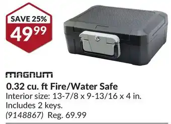 Princess Auto 0.32 cu. ft fire/water safe offer