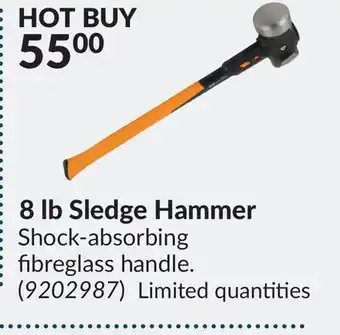 Princess Auto 8 lb sledge hammer offer