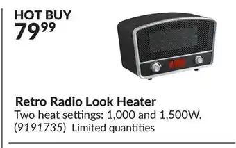 Princess Auto Retro radio look heater offer