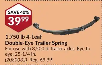 Princess Auto 4-leaf double-eye trailer spring offer