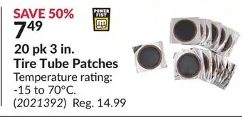 Princess Auto 20 pk 3 in. tire tube patches offer
