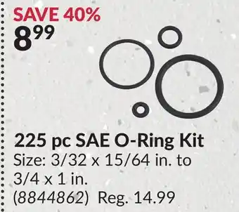 Princess Auto 225 pc sae o-ring kit offer