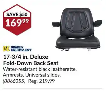 Princess Auto 17-3/4 in. deluxe fold-down back seat offer