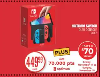 Shoppers Drug Mart Nintendo switch oled console offer