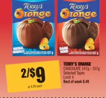 Shoppers Drug Mart Terry's orange chocolate offer