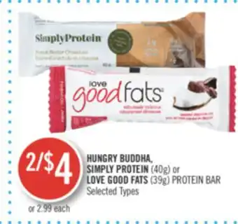 Shoppers Drug Mart Hungry buddha, simply protein (40g) or love good fats offer