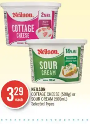 Shoppers Drug Mart Neilson cottage cheese (500g) or sour cream (500ml) offer