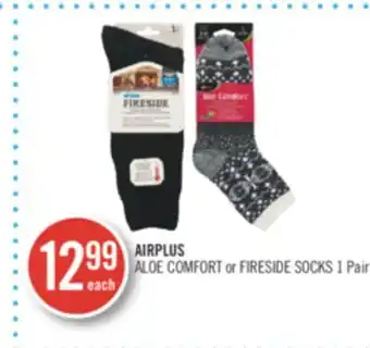Shoppers Drug Mart Airplus aloe comfort or fireside socks offer