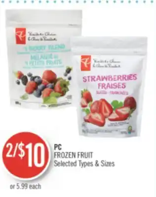 Shoppers Drug Mart Pc frozen fruit offer