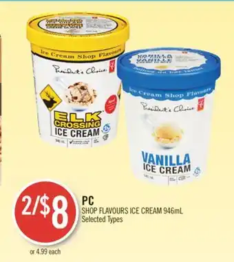 Shoppers Drug Mart Pc shop flavours ice cream offer