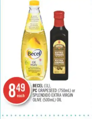 Shoppers Drug Mart Becel (1l), pc grapeseed (750ml) or splendido extra virgin olive (500ml) oil offer