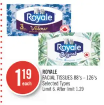 Shoppers Drug Mart Royale facial tissues offer