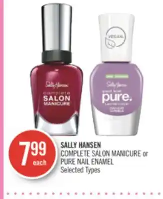 Shoppers Drug Mart Sally hansen complete salon manicure or pure nail enamel offer